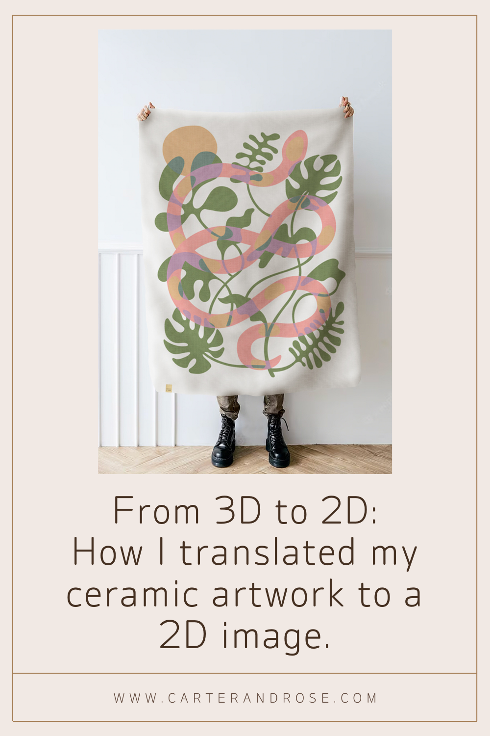 From 3D to 2D: How I translated my ceramic art to a 2D image.