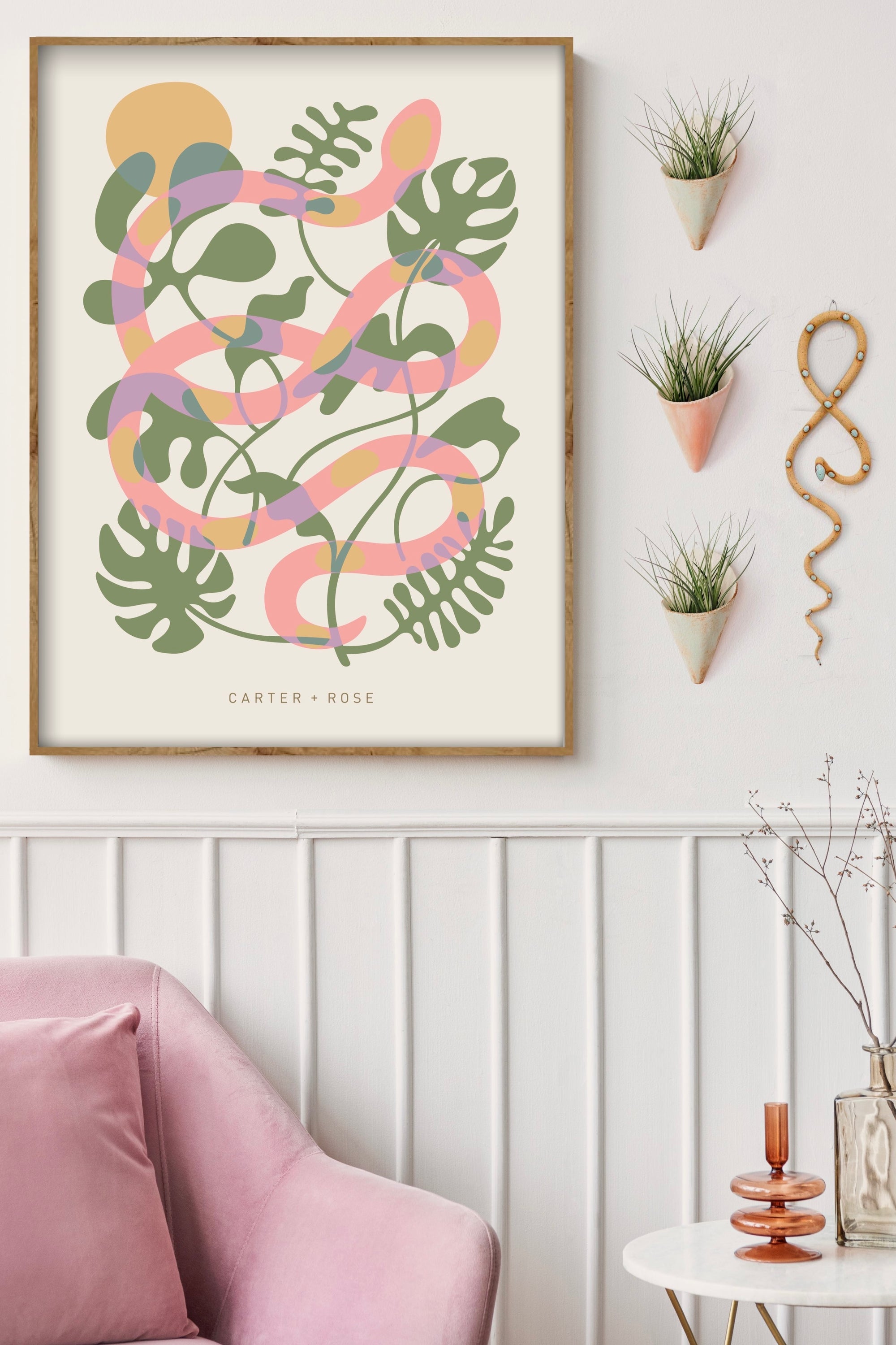 Flora + Snake Art Print - Carter + Rose