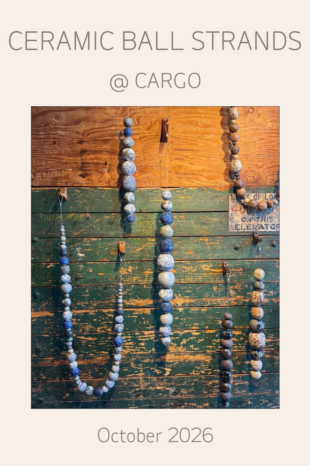 Ceramic Ball Strands, Elevated