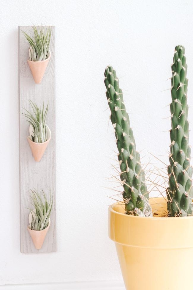 plant pots for walls inside Triple Ceramic Wall Planter