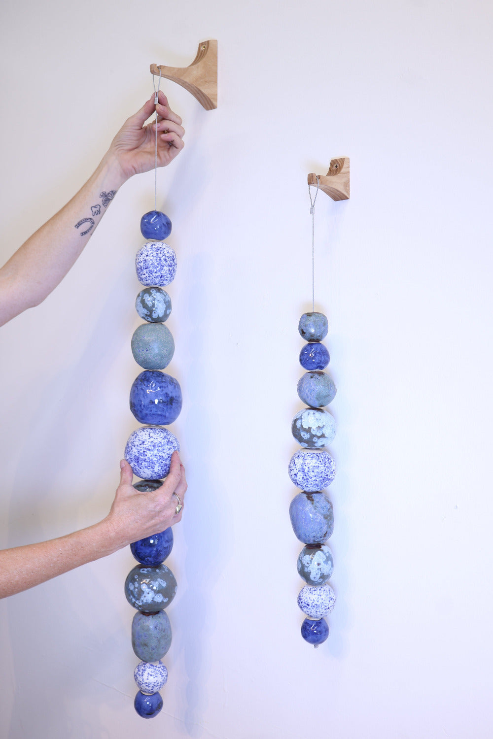 Ceramic Ball Strand - Sky