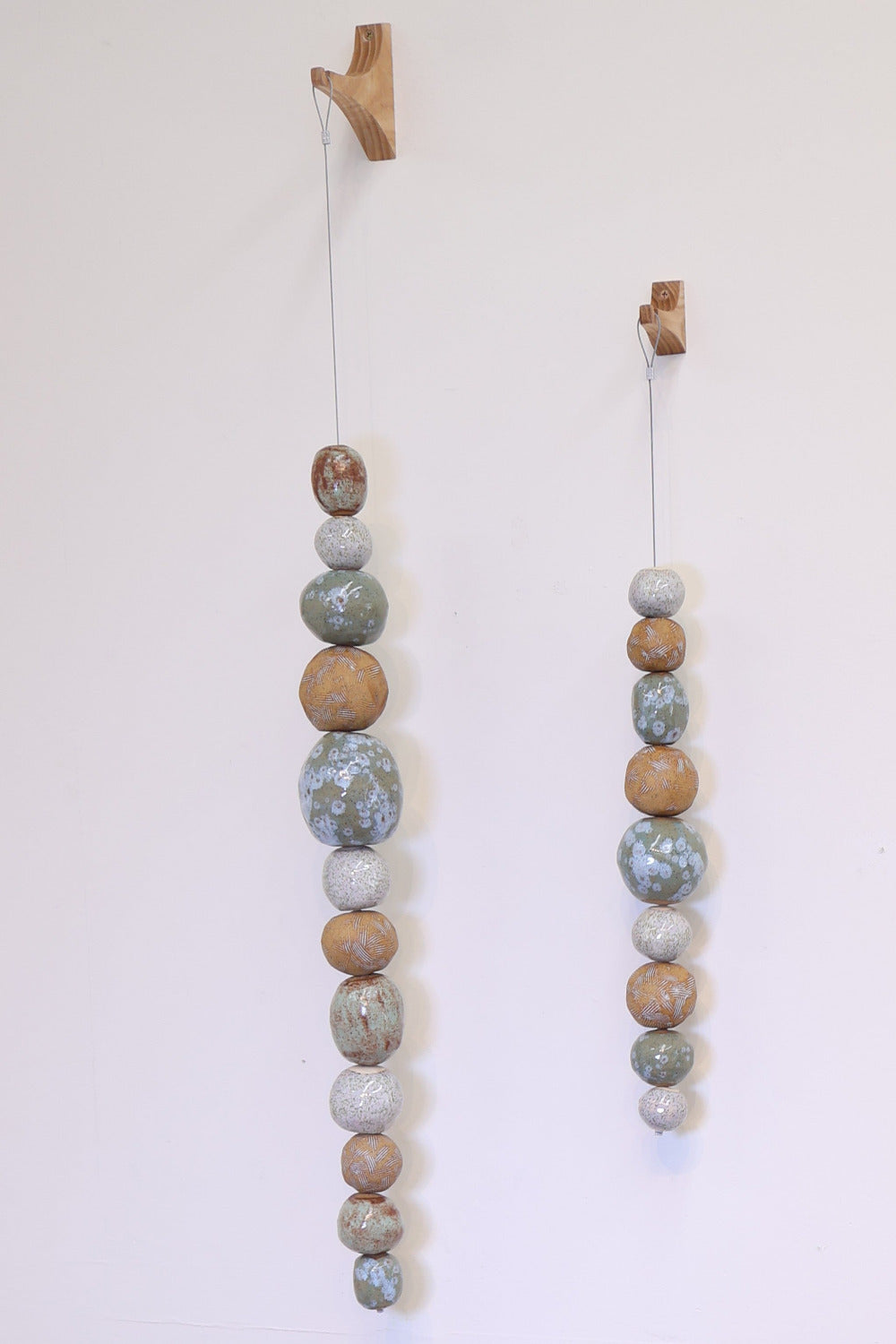 Ceramic Ball Strand - Tan + Moss - Carter + Rose