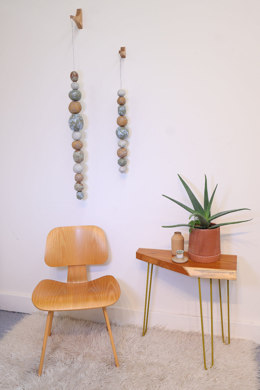 Ceramic Ball Strand - Tan + Moss - Carter + Rose