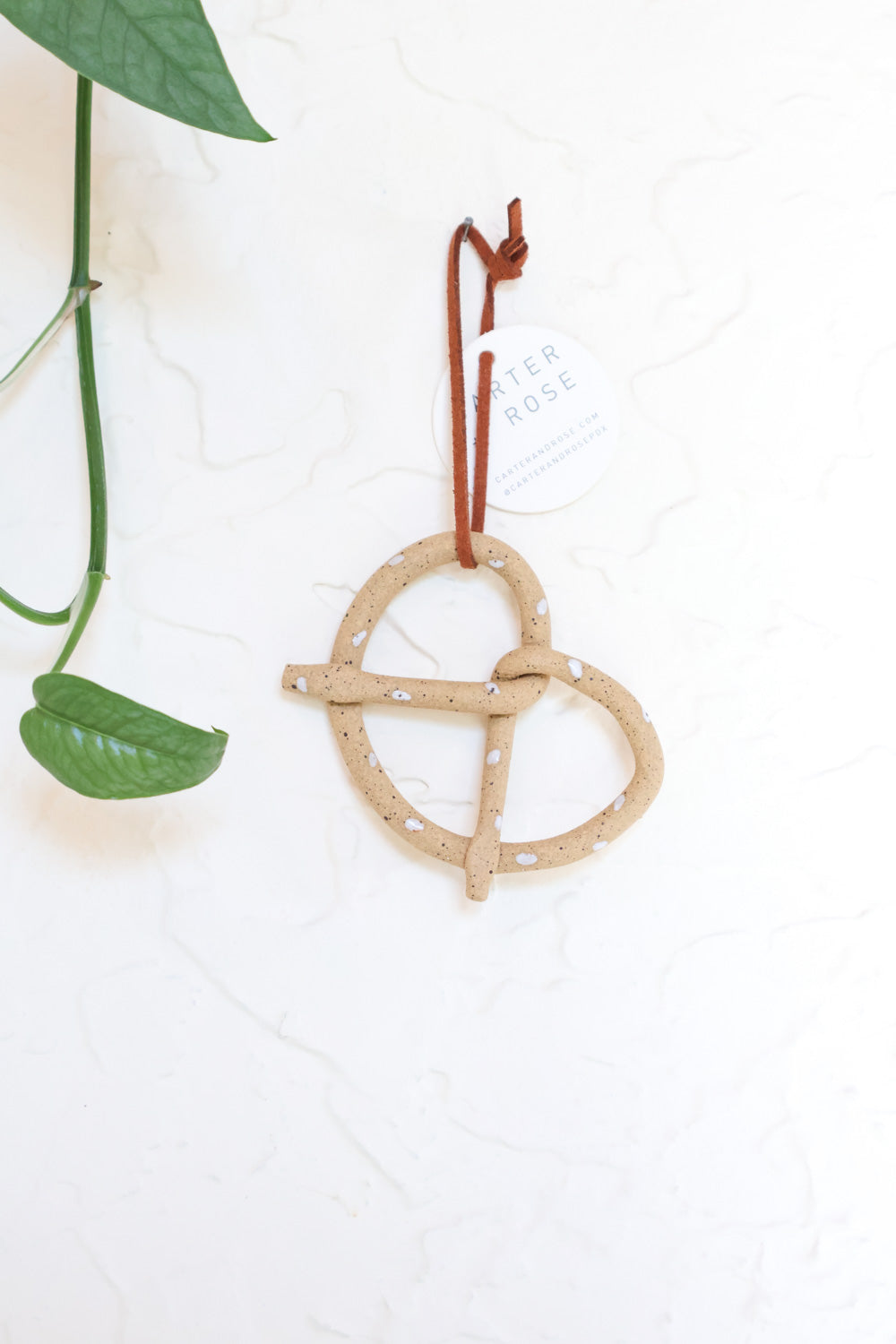 Ceramic Pretzel Ornament - Carter + Rose