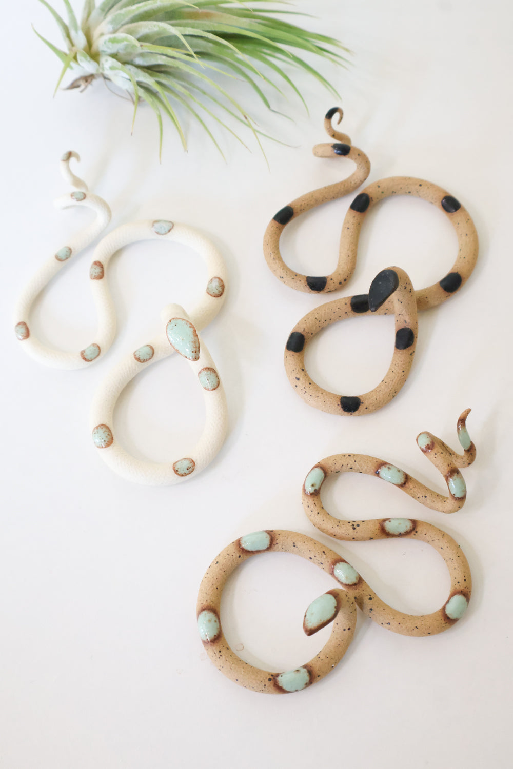 Carter + Rose, 3 Small Ceramic Snakes - Carter + Rose