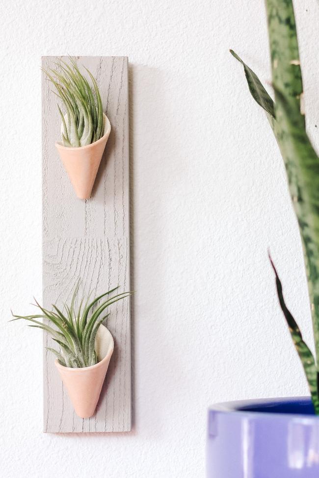 air plant pottery Double Ceramic Wall Planter