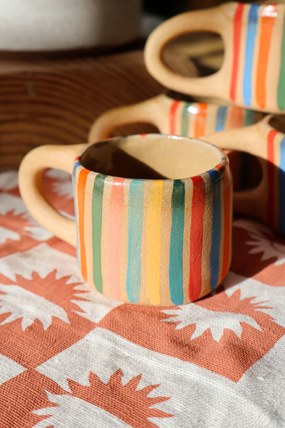 Rainbow Striped Mug
