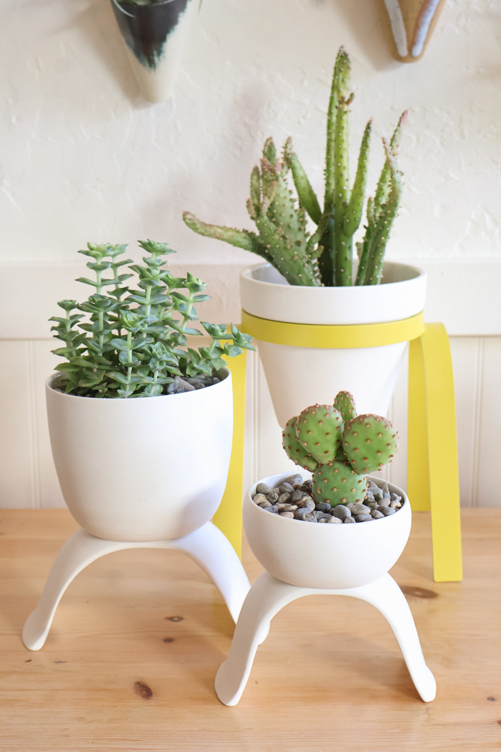 long plant pot holders Ceramic Raised Plant Pot
